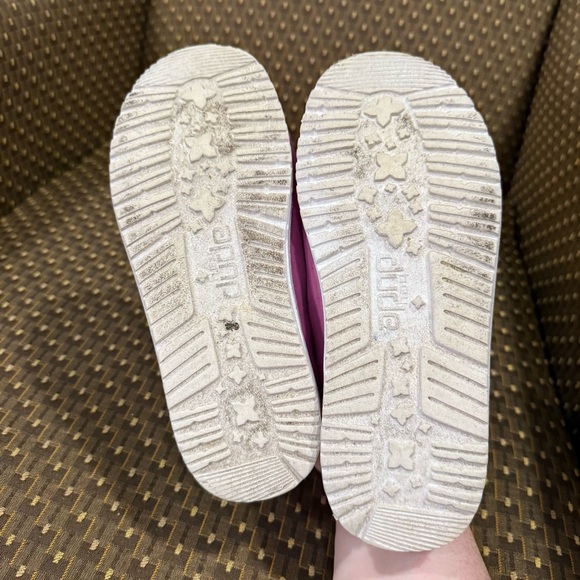 Hey Dude Wendy Youth Slub Canvas Pink Loafers, size Y2 - Picture 10 of 10